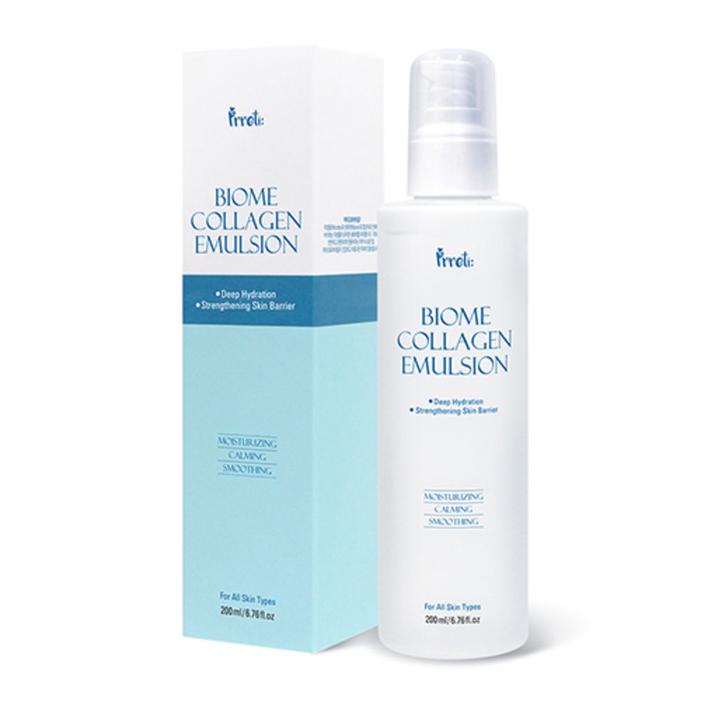 PRRETI Biome Collagen Emulsion 200ml for Strong Skin Barrier Deep Moisturizing Soothing and Radiant Vitality Skin Care